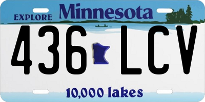 MN license plate 436LCV
