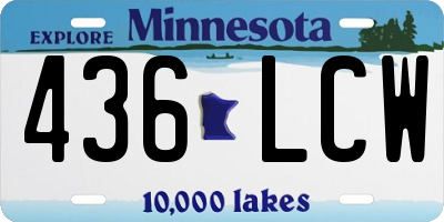 MN license plate 436LCW