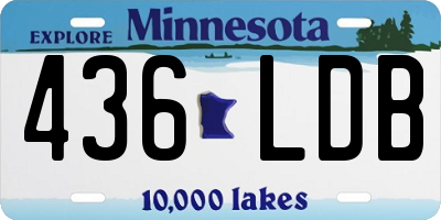 MN license plate 436LDB