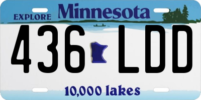 MN license plate 436LDD