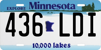 MN license plate 436LDI