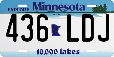 MN license plate 436LDJ