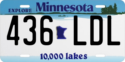 MN license plate 436LDL