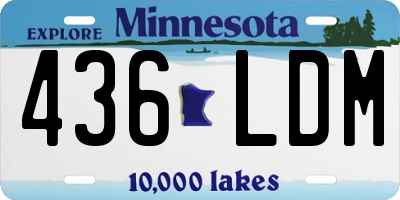 MN license plate 436LDM