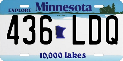 MN license plate 436LDQ