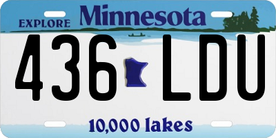 MN license plate 436LDU