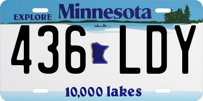 MN license plate 436LDY