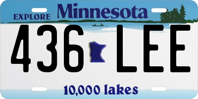 MN license plate 436LEE
