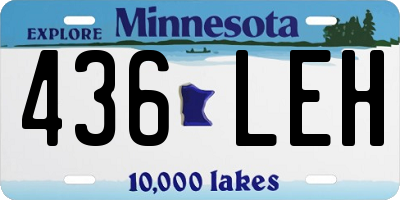 MN license plate 436LEH