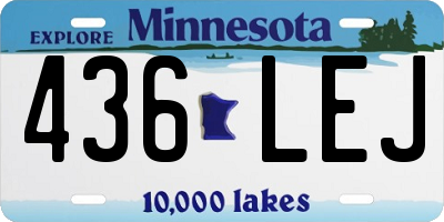 MN license plate 436LEJ