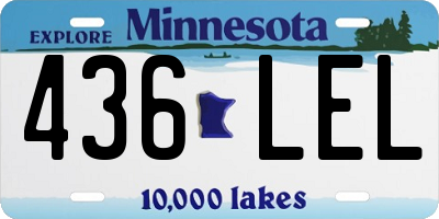 MN license plate 436LEL