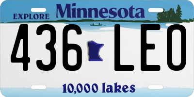 MN license plate 436LEO