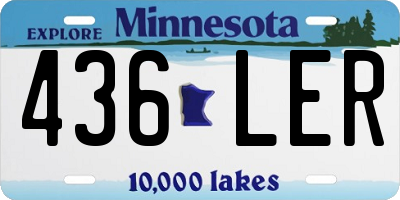 MN license plate 436LER