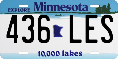 MN license plate 436LES