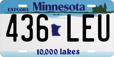 MN license plate 436LEU
