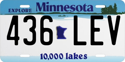 MN license plate 436LEV