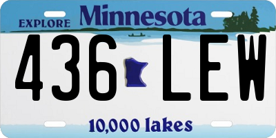 MN license plate 436LEW