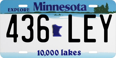 MN license plate 436LEY