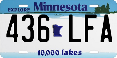 MN license plate 436LFA