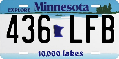 MN license plate 436LFB