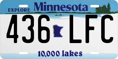 MN license plate 436LFC
