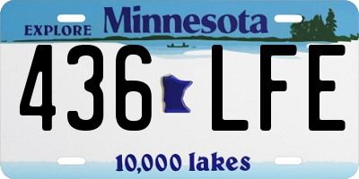 MN license plate 436LFE