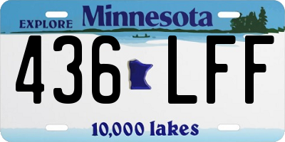 MN license plate 436LFF