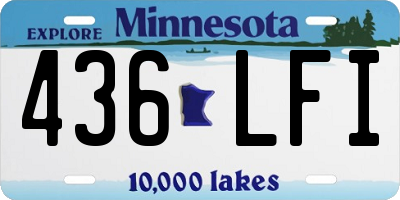 MN license plate 436LFI