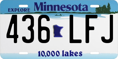 MN license plate 436LFJ
