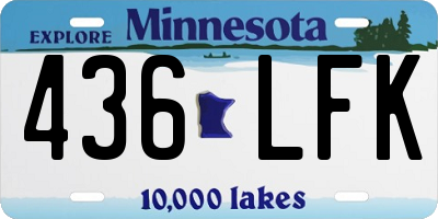 MN license plate 436LFK