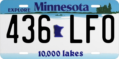 MN license plate 436LFO