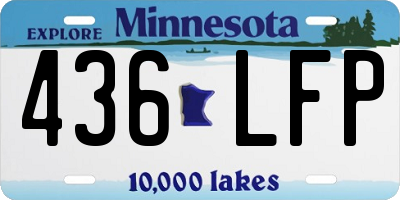 MN license plate 436LFP