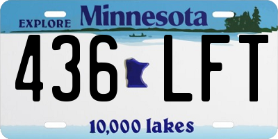 MN license plate 436LFT