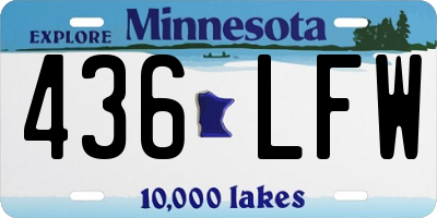 MN license plate 436LFW