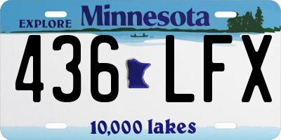 MN license plate 436LFX