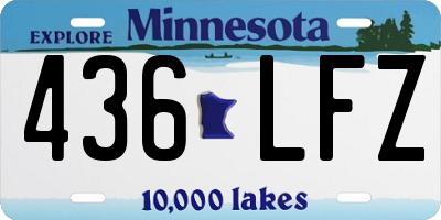 MN license plate 436LFZ