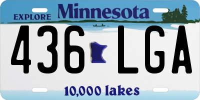 MN license plate 436LGA