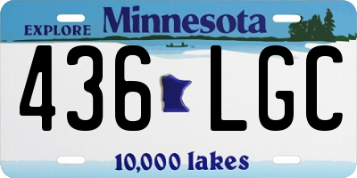 MN license plate 436LGC