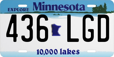 MN license plate 436LGD