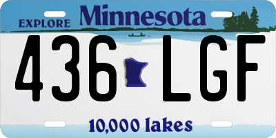 MN license plate 436LGF