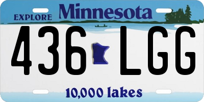 MN license plate 436LGG