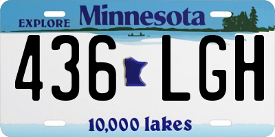 MN license plate 436LGH