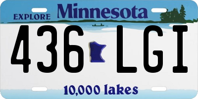 MN license plate 436LGI
