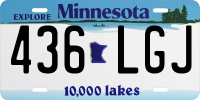 MN license plate 436LGJ
