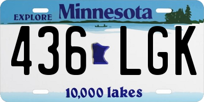 MN license plate 436LGK