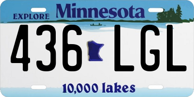 MN license plate 436LGL
