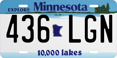 MN license plate 436LGN