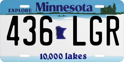 MN license plate 436LGR