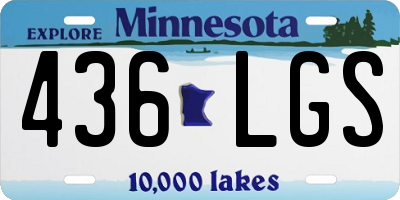 MN license plate 436LGS