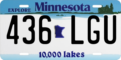 MN license plate 436LGU